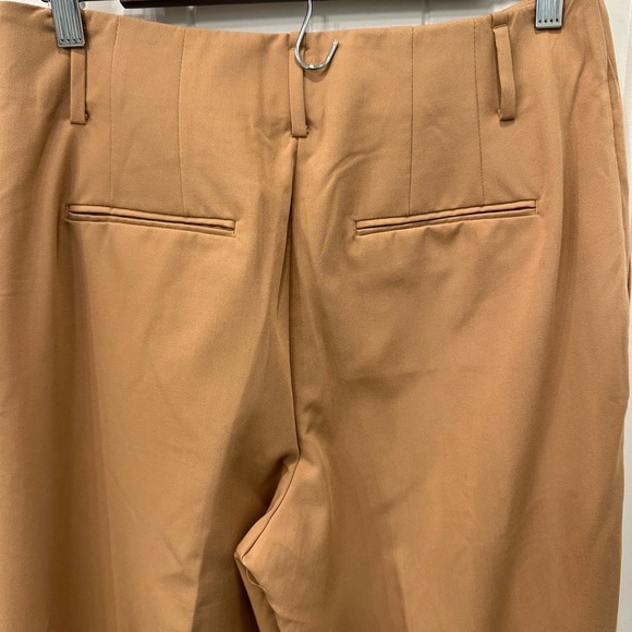Ann Taylor Camel High Waist Wide Leg Trousers 4 - Picture 4 of 5